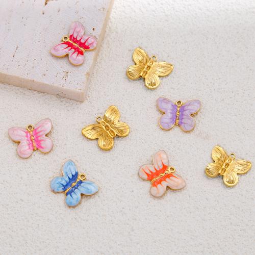 Stainless Steel Animal Pendants, 316 Stainless Steel, gold color plated, DIY & enamel, more colors for choice, nickel, lead & cadmium free, 3PCs/Bag, Sold By Bag
