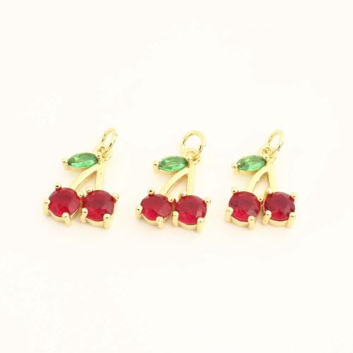 Цирконий Micro Pave латунь подвеска, Латунь, DIY & инкрустированное микро кубического циркония, Золотой, продается PC