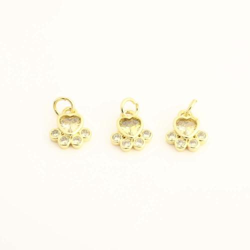 Цирконий Micro Pave латунь подвеска, Латунь, плакирован золотом, DIY & инкрустированное микро кубического циркония, Много цветов для выбора, продается PC