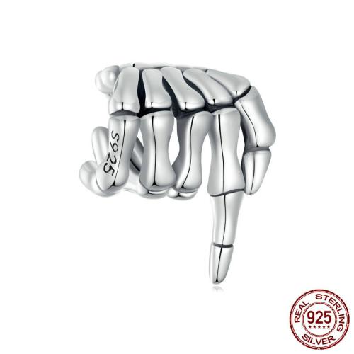 925 Sterling Silver Beads, with Glass, DIY & different styles for choice & micro pave cubic zirconia & enamel, beads length 10-25mm, Sold By PC