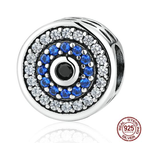 925 Sterling Silver Beads, DIY & different styles for choice & micro pave cubic zirconia, beads length 10-20mm, Hole:Approx 4.5mm, Sold By PC