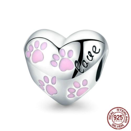 925 Sterling Silver Beads, DIY & different styles for choice & micro pave cubic zirconia & enamel, beads length 10-30mm, Sold By PC