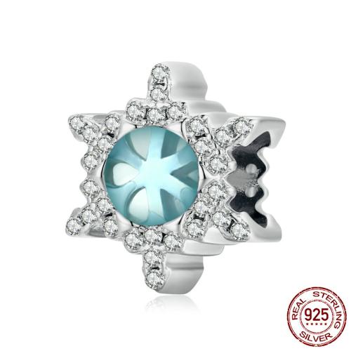 925 Sterling Silver Beads, with Moonstone & Opal, DIY & different styles for choice & micro pave cubic zirconia & enamel, beads length 10-25mm, Sold By PC