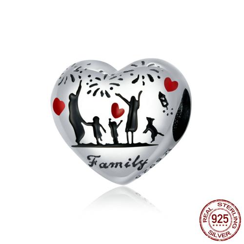 925 Sterling Silver Beads, DIY & different styles for choice & micro pave cubic zirconia & enamel, beads length 10-15mm, Sold By PC