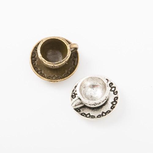Pendentifs en alliage de zinc, tasse, Placage, DIY, plus de couleurs à choisir, protéger l'environnement, sans nickel, plomb et cadmium, 14x14x8mm, Vendu par PC