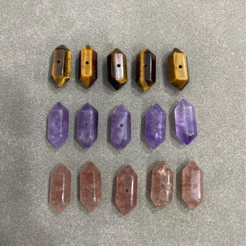 Gemstone Jewelry Beads, Hexagon, DIY & different materials for choice, 8x20mm, Sold By PC