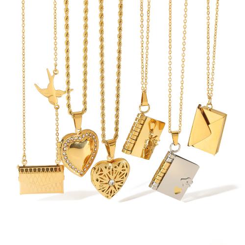 Stainless Steel Jewelry Necklace, 304 Stainless Steel, plated, fashion jewelry & Unisex & different styles for choice, more colors for choice, Sold By PC