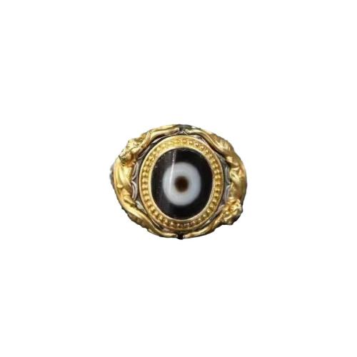 Messing Fingerring, plattiert, unisex & Epoxy Aufkleber & zweifarbig, Größe:7.5, verkauft von PC