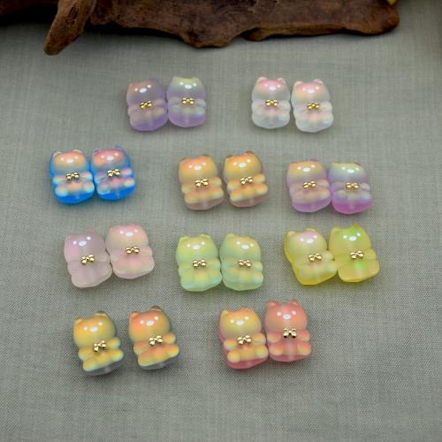 Resin Jewelry Beads, Bear, DIY, more colors for choice, 16x22mm, Sold By PC