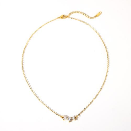Stainless Steel Sweater Chain Necklace, 304 Stainless Steel, plated, fashion jewelry & for woman & with rhinestone, silver color, Sold By PC