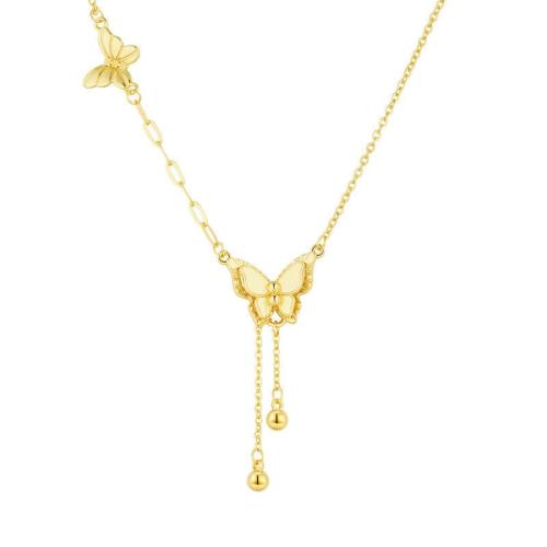 Brass Necklace, with 5cm extender chain, Butterfly, plated, fashion jewelry & for woman, Length:Approx 40 cm, Sold By PC