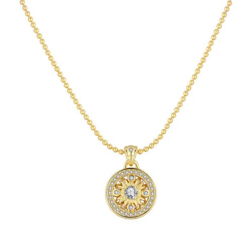Sweater Chain Necklace, Brass, with Cubic Zirconia, with 5cm extender chain, plated, fashion jewelry & for woman, Length:Approx 40 cm, Sold By PC