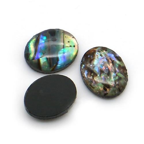 Fashion Resin Cabochons, with Plastic, DIY & enamel, mixed colors, 8x10mm, Sold By PC
