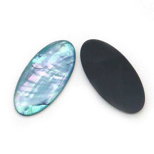 Resin Cabochon, with Plastic, DIY, mixed colors, 20x40mm, Sold By PC