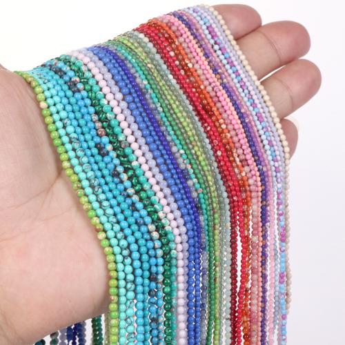 Gemstone Jewelry Beads, Round, DIY, more colors for choice, 2mm, Approx 175PCs/Strand, Sold By Strand