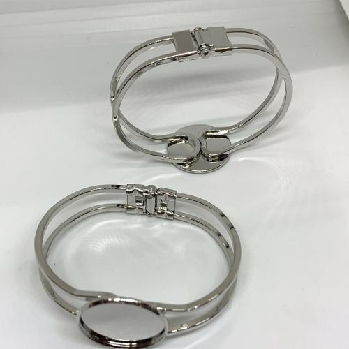 laiton bracelet Cadre, Placage, DIY & normes différentes pour le choix, plus de couleurs à choisir, Diamètre intérieur:Environ 60mm, Vendu par PC