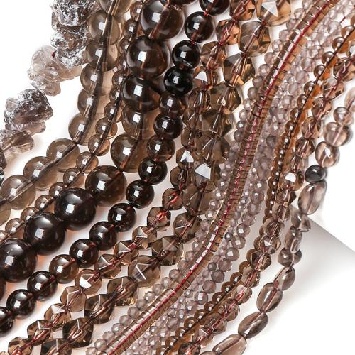 Perles naturelles Quartz fumé, DIY & styles différents pour le choix, Vendu par brin