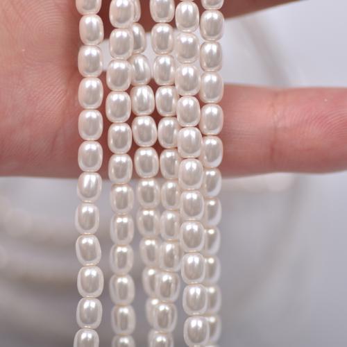 Glass Pearl Beads, Rice, DIY, more colors for choice, 3x5mm, Sold By Strand