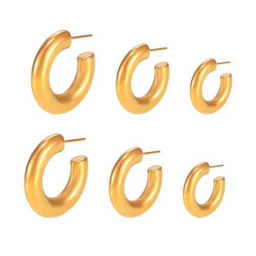 Pendientes de Acero Inoxidable, acero inoxidable 304, chapado, Joyería & diverso tamaño para la opción & para mujer, más colores para la opción, Vendido por Par