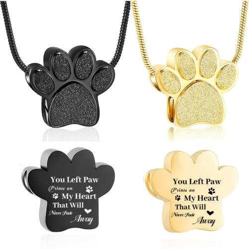 Acier inoxydable 304 Pendentif cercueil cinéraires, empreinte de pas, poli, peut s’ouvrir et mettre dans quelque chose & bijoux de mode & unisexe, plus de couleurs à choisir, Vendu par PC