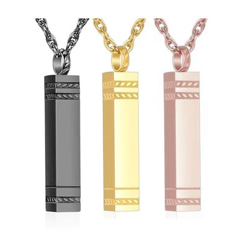 Acier inoxydable 304 Pendentif cercueil cinéraires, rectangle, poli, peut s’ouvrir et mettre dans quelque chose & bijoux de mode & unisexe, plus de couleurs à choisir, Vendu par PC