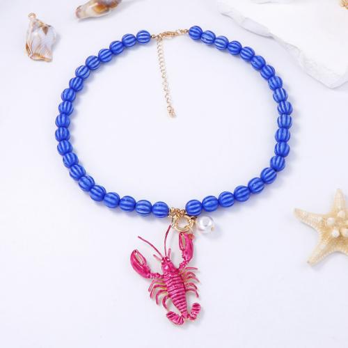 Tibetan Style Jewelry Necklace, with Plastic & Plastic Pearl, plated, fashion jewelry & for woman & enamel, Sold By PC