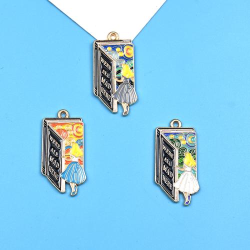 Tibetan Style Enamel Pendants, DIY, more colors for choice, 100PCs/Bag, Sold By Bag