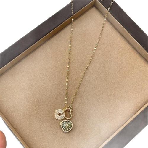 Brass Necklace, with Cubic Zirconia & Resin, with 5cm extender chain, plated, fashion jewelry & for woman, Length:Approx 40 cm, Sold By PC