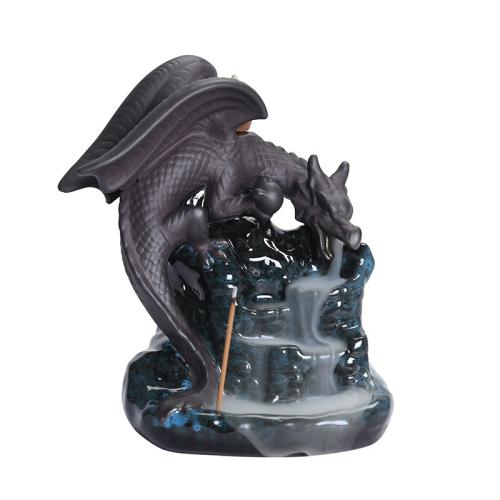 Backflow Incense Burner, Porcelain, handmade, for home and office, blue, Sold By PC