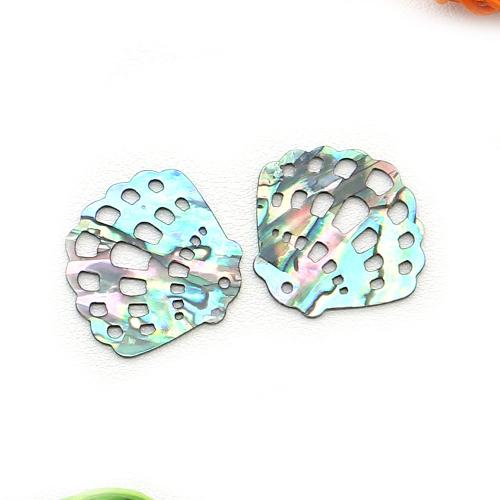 Natural Abalone Shell Pendants, DIY & hollow, 28x30mm, Sold By PC