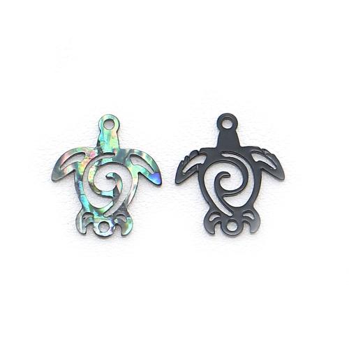 Natural Abalone Shell Pendants, Turtle, DIY & hollow, 19x21mm, Sold By PC