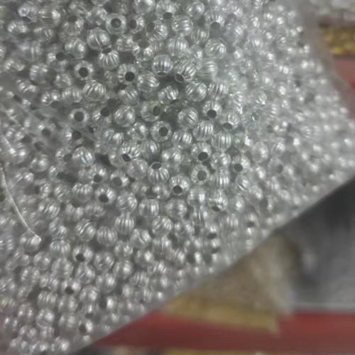 Iron Jewelry Beads, silver color plated, DIY, 5mm, Sold By KG