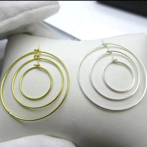 Composant boucle d'oreille tombante en argent sterling 925, beignet, DIY & normes différentes pour le choix, plus de couleurs à choisir, Vendu par paire