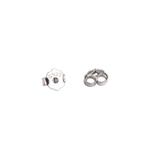 925 Sterling Silver Ear Nut Component, DIY, more colors for choice, 4mm, Sold By Pair