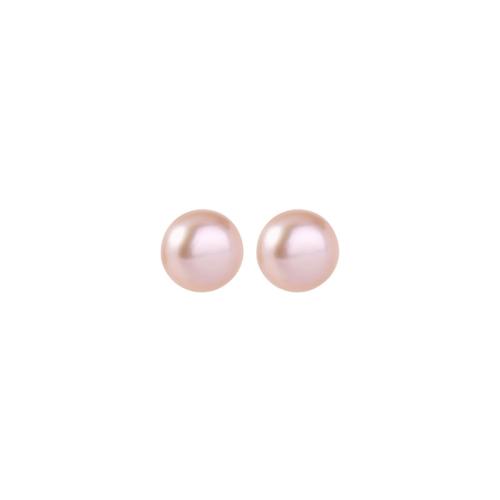Argent sterling 925 boucle d oreille dormeuse, avec perle d'eau douce cultivée, Rond, normes différentes pour le choix & pour femme, plus de couleurs à choisir, Vendu par paire
