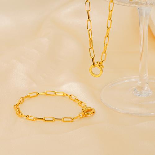 Parures de bijoux en acier inoxydable, Acier inoxydable 304, Plaqué or 18K, bijoux de mode & styles différents pour le choix & pour femme, Vendu par PC