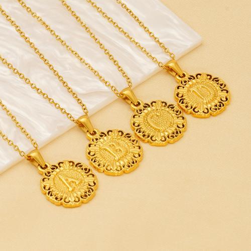Stainless Steel Jewelry Necklace, 304 Stainless Steel, 18K gold plated, fashion jewelry & different designs for choice & for woman, Length:45 cm, Sold By PC