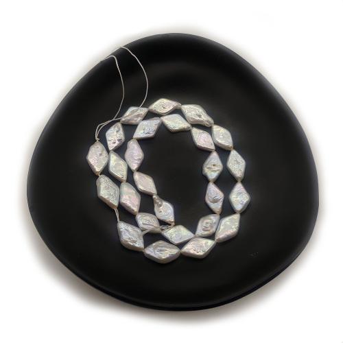 Natural Freshwater Pearl Loose Beads, Rhombus, DIY, 8x14mm, Sold Per Approx 38 cm Strand