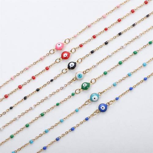 Stainless Steel Jewelry Bracelet, 304 Stainless Steel, with 5cm extender chain, 18K gold plated, different styles for choice & for woman & enamel, more colors for choice, Length:17 cm, Sold By PC