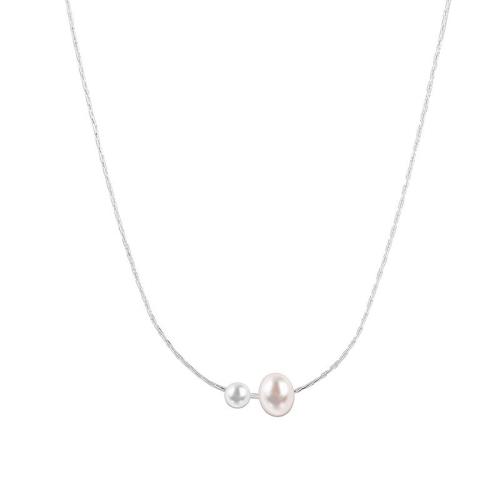 Brass Necklace, with Glass Beads, plated, fashion jewelry & for woman, more colors for choice, Length:Approx 10 cm, Sold By PC