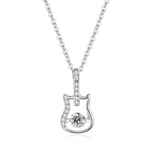 Brass Necklace, with 5cm extender chain, plated, fashion jewelry & micro pave cubic zirconia & for woman, more colors for choice, Length:Approx 40 cm, Sold By PC