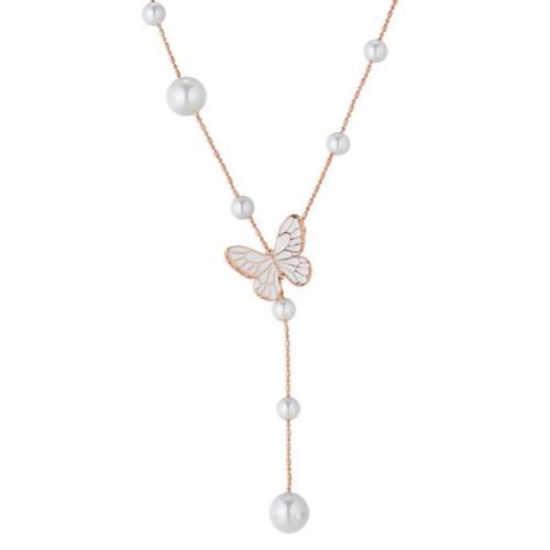 Brass Necklace, with Glass Beads & Resin, with 5cm extender chain, plated, fashion jewelry & for woman, Sold By PC