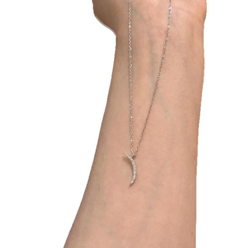 Brass Necklace, with 5cm extender chain, plated, fashion jewelry & micro pave cubic zirconia & for woman, green, Length:Approx 40 cm, Sold By PC