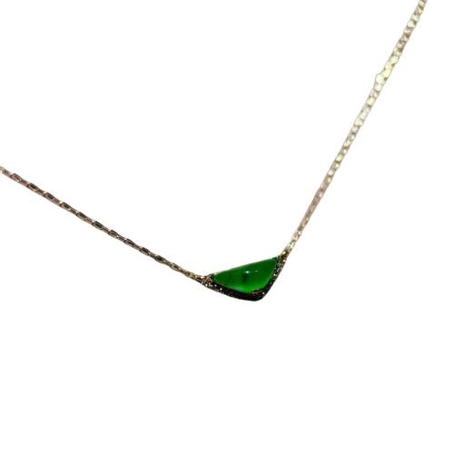 Brass Necklace, with Resin, with 5cm extender chain, plated, fashion jewelry & for woman, Length:Approx 40 cm, Sold By PC