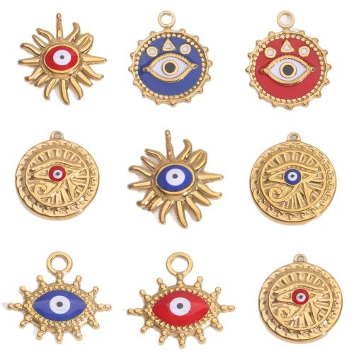 Stainless Steel Pendants, 304 Stainless Steel, plated, DIY & different styles for choice & enamel, more colors for choice, 10PCs/Bag, Sold By Bag