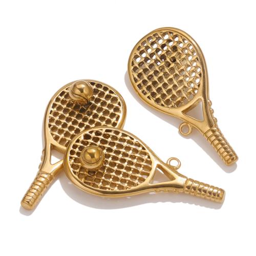 Stainless Steel Pendants, 304 Stainless Steel, Tennis Racket, plated, DIY, more colors for choice, Sold By PC