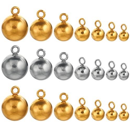 Stainless Steel Pendants, 304 Stainless Steel, Round, plated, fashion jewelry, more colors for choice, Sold By PC
