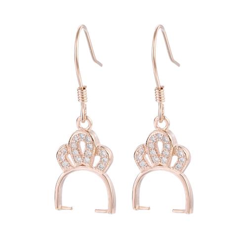 925 Sterling Silver Earring Drop Findings, DIY & different styles for choice & with rhinestone, Sold By PC