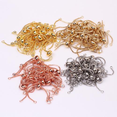 Brass Bracelet Findings, DIY & box chain, more colors for choice, Length:Approx 6 cm, Sold By PC