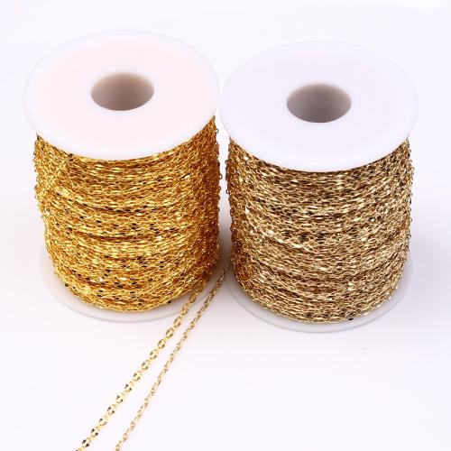 Chaine ovale en laiton, Placage, DIY, plus de couleurs à choisir, Vendu par m